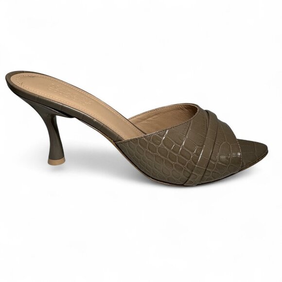 Malone Souliers Women's Julia Taupe Slip-On Heeled Sandals 38.5 NWT - Picture 9 of 14